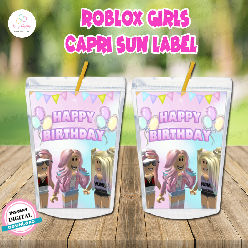 Printable Girls Roblox Cake Topper PNG - Instant Digital Download