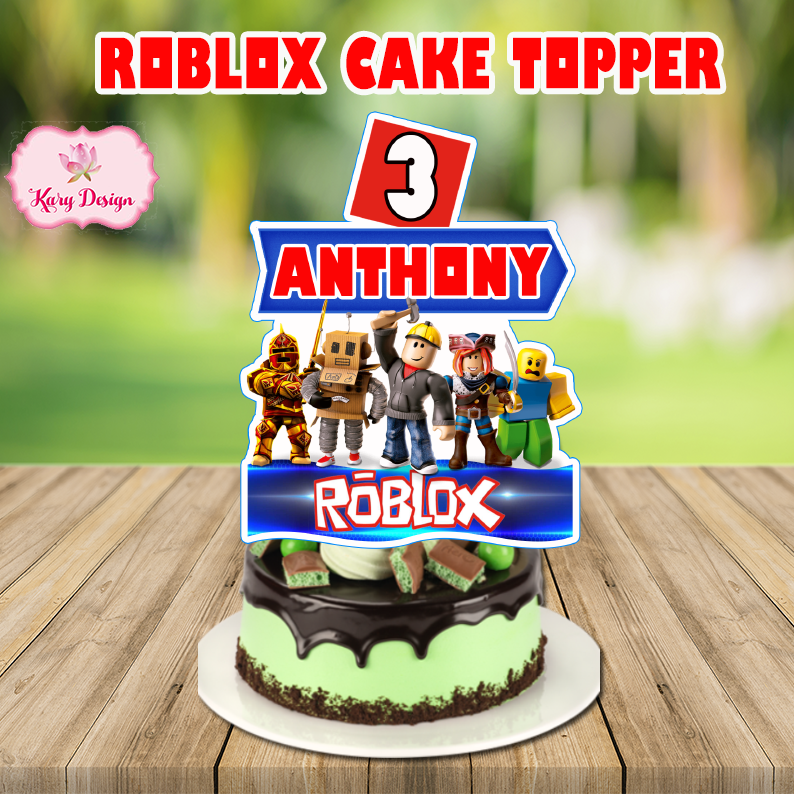 Unofficial Roblox Edible Personalised Edible Cake Topper | eBay