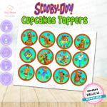 SCOOBY DOO CUPCAKES TOPPERS - Kary Designs