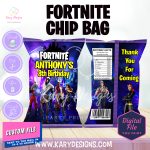 FORTNITE CHIP BAG - Kary Designs