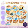 BLIPPI CUPCAKES TOPPERS - Kary Designs