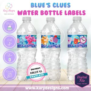blues clues printable water bottle labels