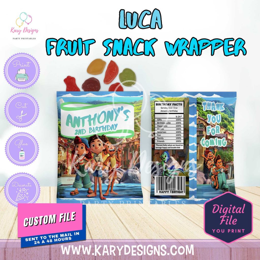 printable luca fruit snack wrapper