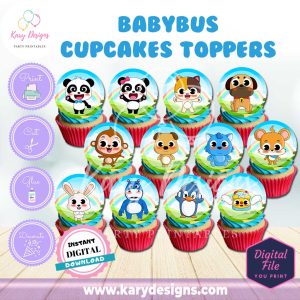 printable babybus cupcakes toppers