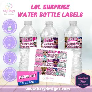 printable Lol surprise water bottle labels