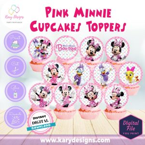 PRINTABLE MINNIE MOUSE CUPCAKES TOPPERS