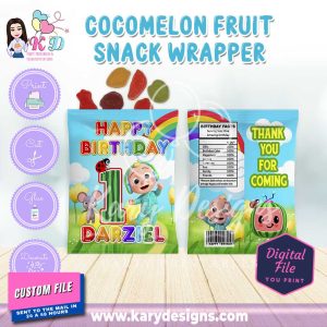 printable cocomelon fruit snack wrapper