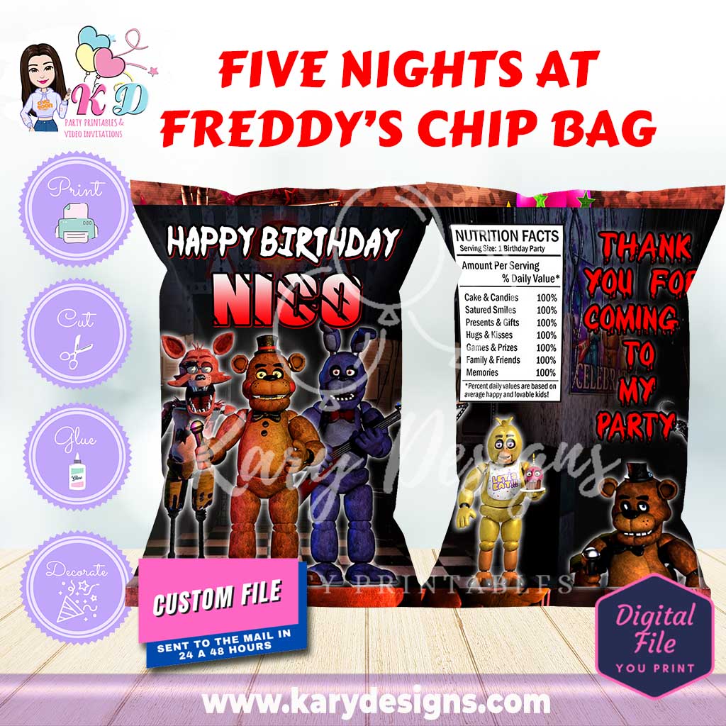 PRINTABLE FIVE NIGHTS AT FREDDYS CHIP BAG
