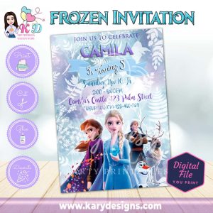frozen movie invitation
