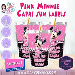 pink minnie capri sun labels