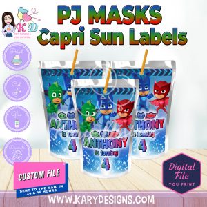 Printable pj masks capri sun labels