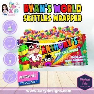 printable ryan world skittles wrapper