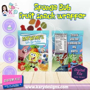 printable sponge bob fruit snack wrappers