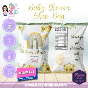 printable baby shower chip bag