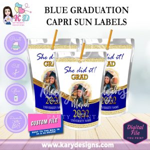 Printable graduation capri sun labels