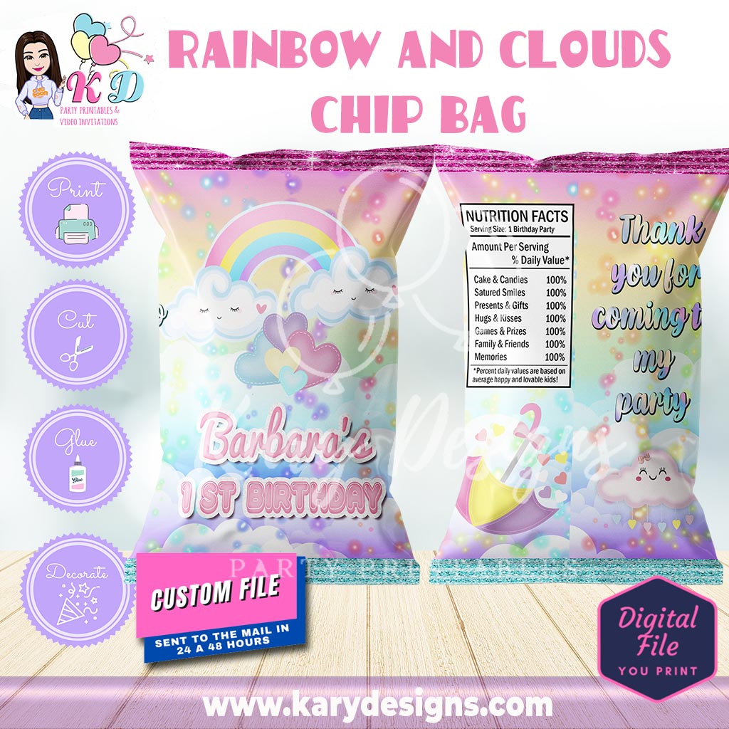 printable rainbow chip bag