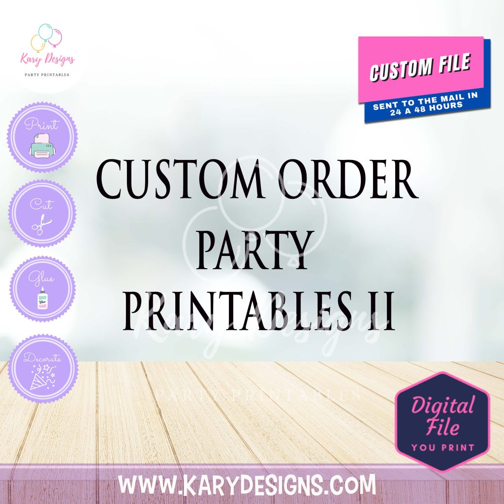 custom order printables