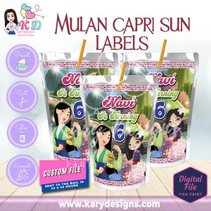 Printable mulan capri sun labels