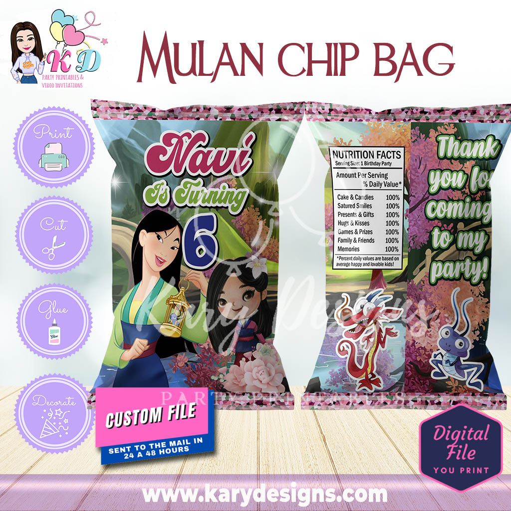 printable mulan chip bag